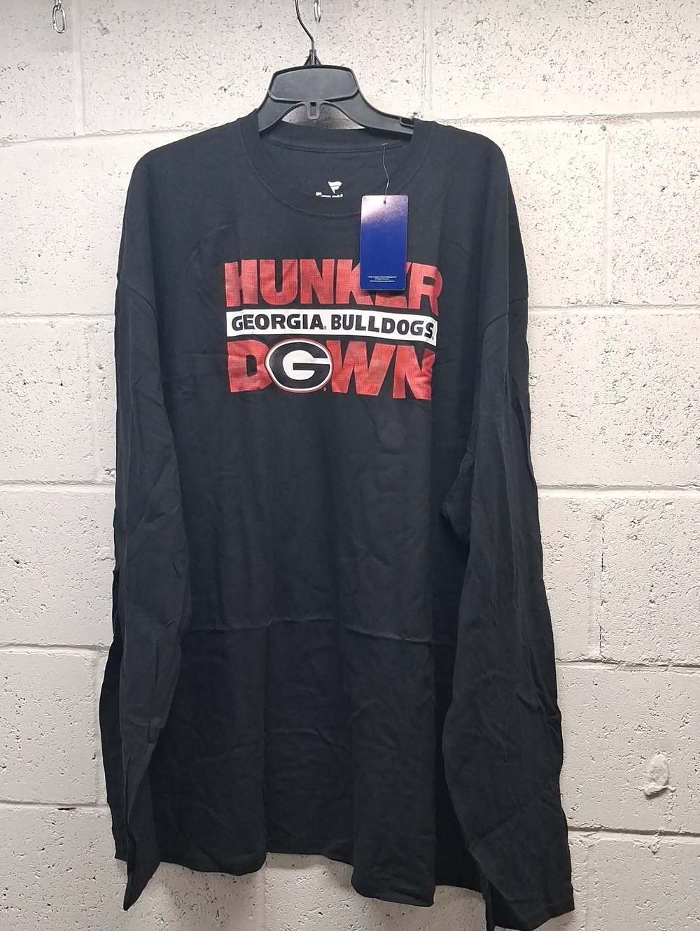 NWT Georgia Bulldogs Black 'Hunker Down' Long Sleeve Shirt
